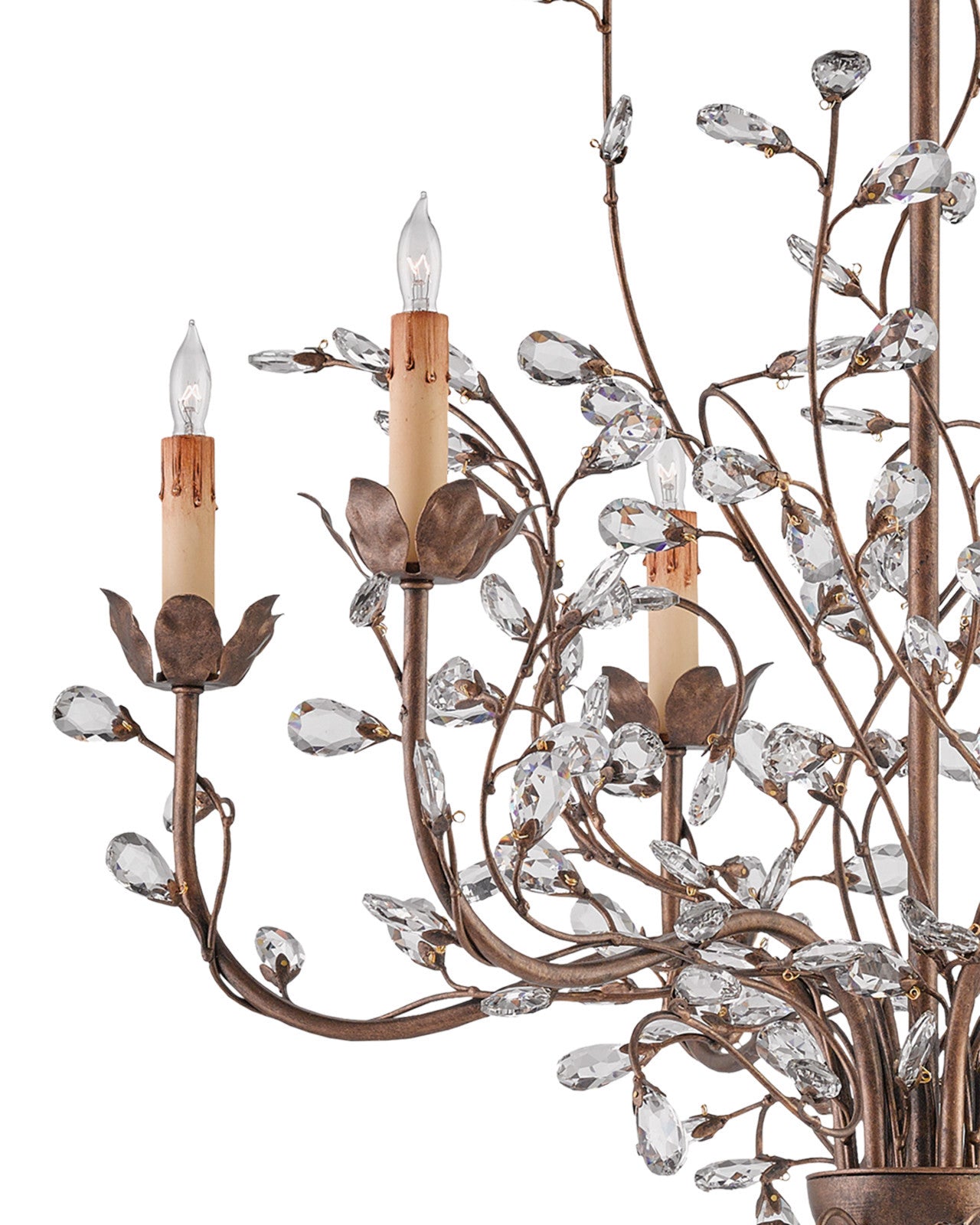 Crystal Bud Medium Gold Chandelier by Currey & Co. *