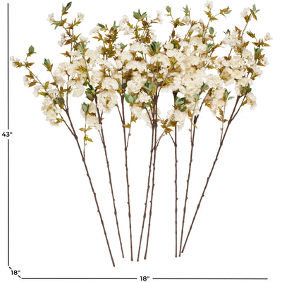 Traditional White Plastic Flower Stem