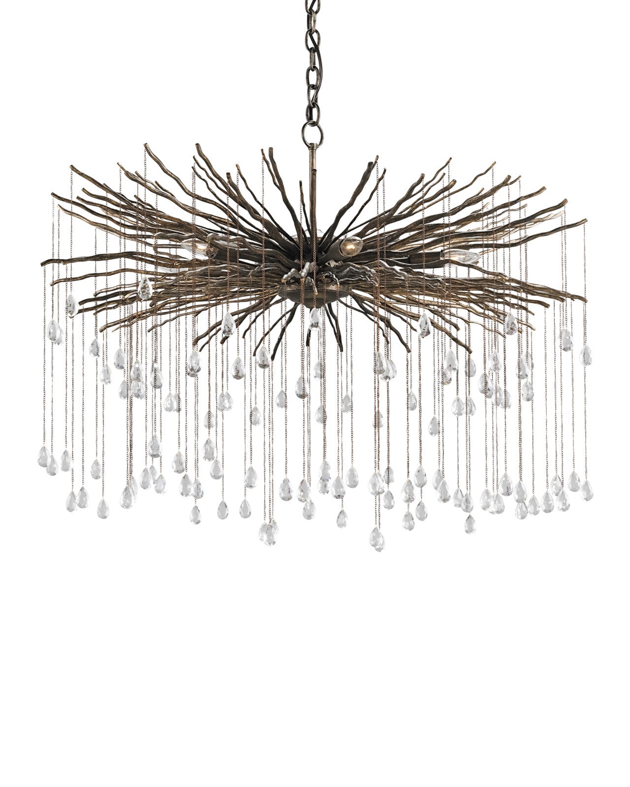 Fen Large Crystal Chandelier by Currey & Co. *