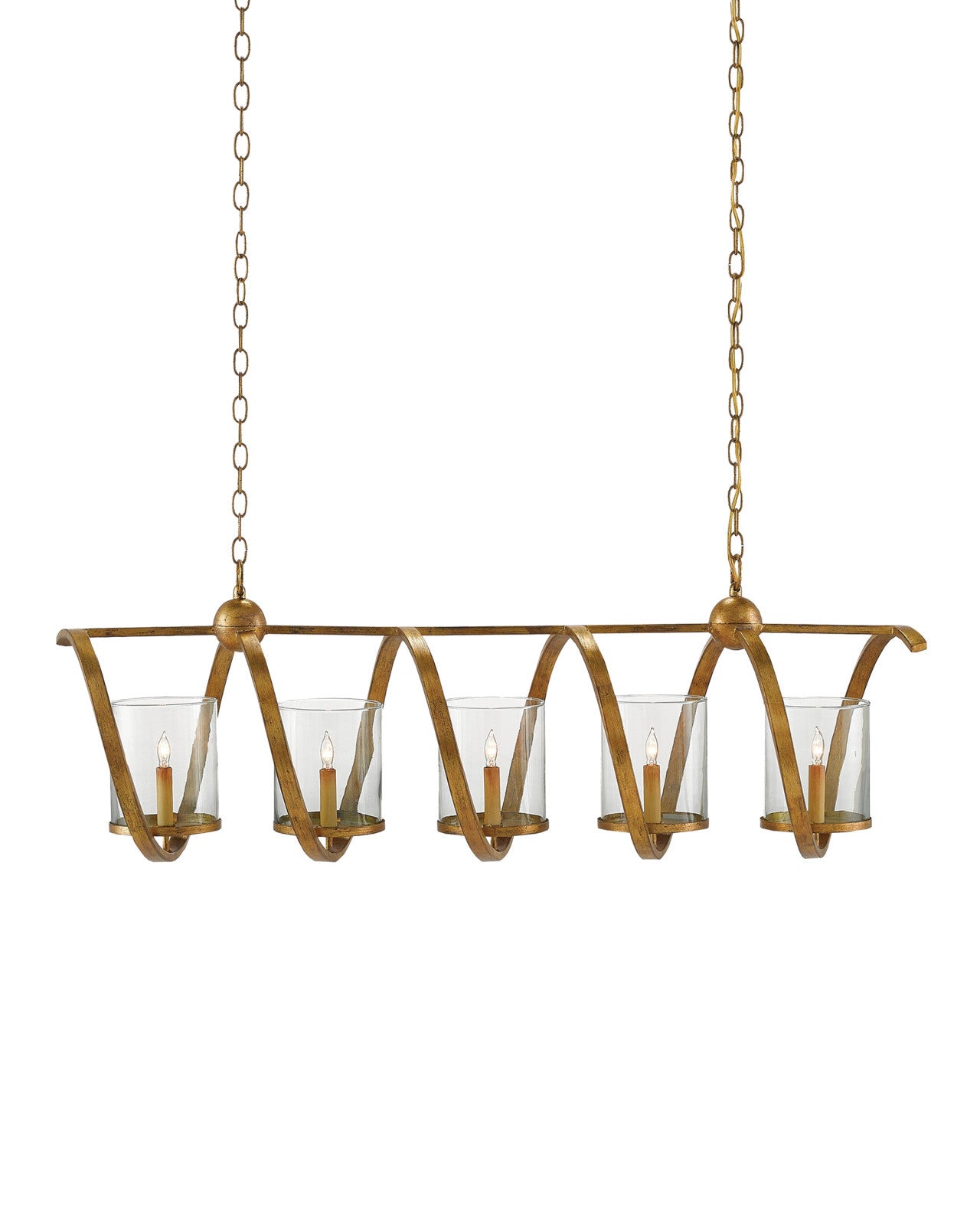 Maximus Medium Gold Chandelier by Currey & Co. *