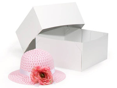 Recycled White Gift Boxes: White / 100 Pack / 6x6x6"