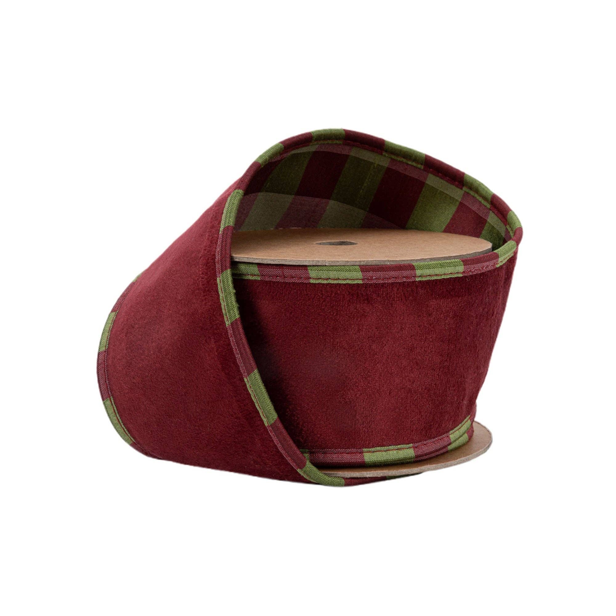 Wired Ultrasuede Velvet with Aspen Check Piping, 10yd Roll