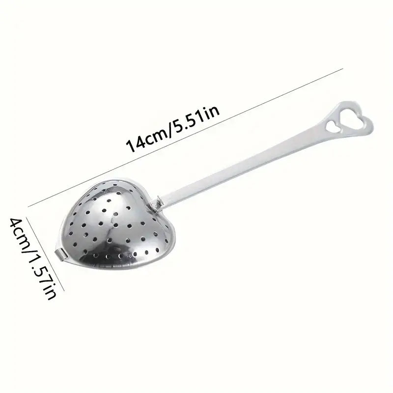 Heart-Shaped Stainless Steel Tea Strainer, chai strainer *