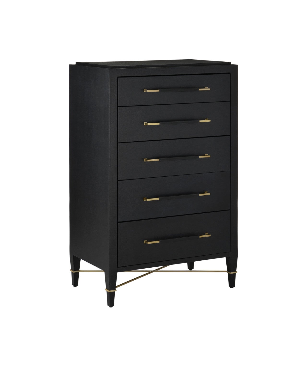 Verona Black Five-Drawer Chest by Currey & Co. *
