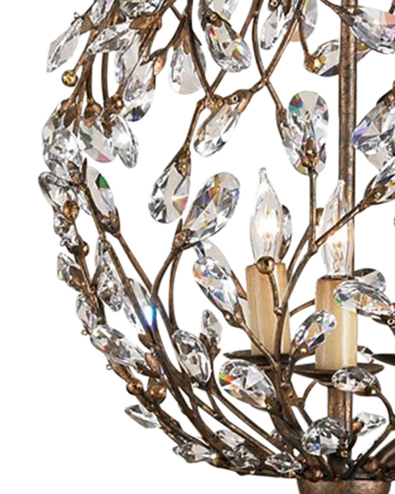 Crystal Bud Gold Orb Chandelier by Currey & Co. *