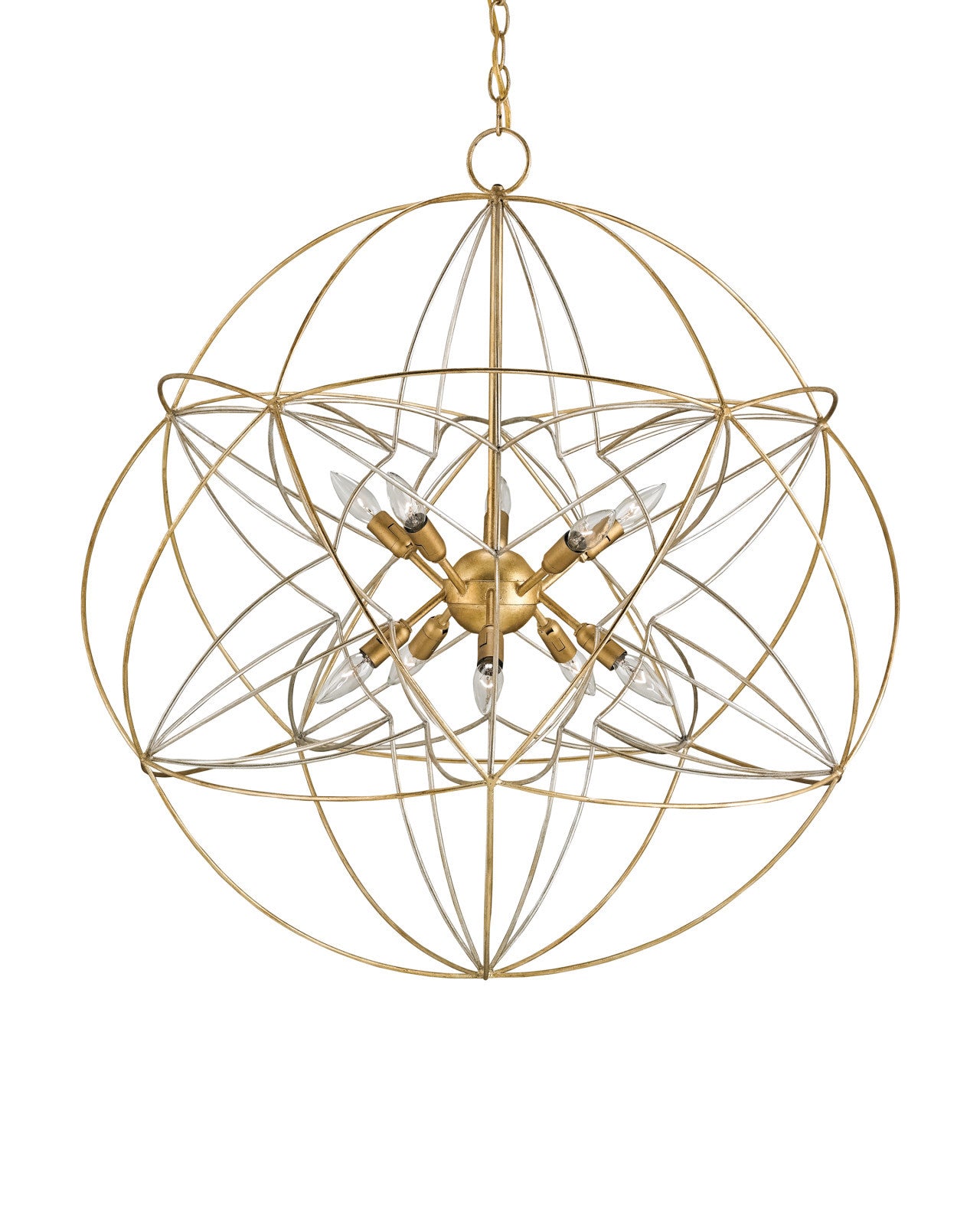 Zenda Gold Orb Chandelier by Currey & Co.