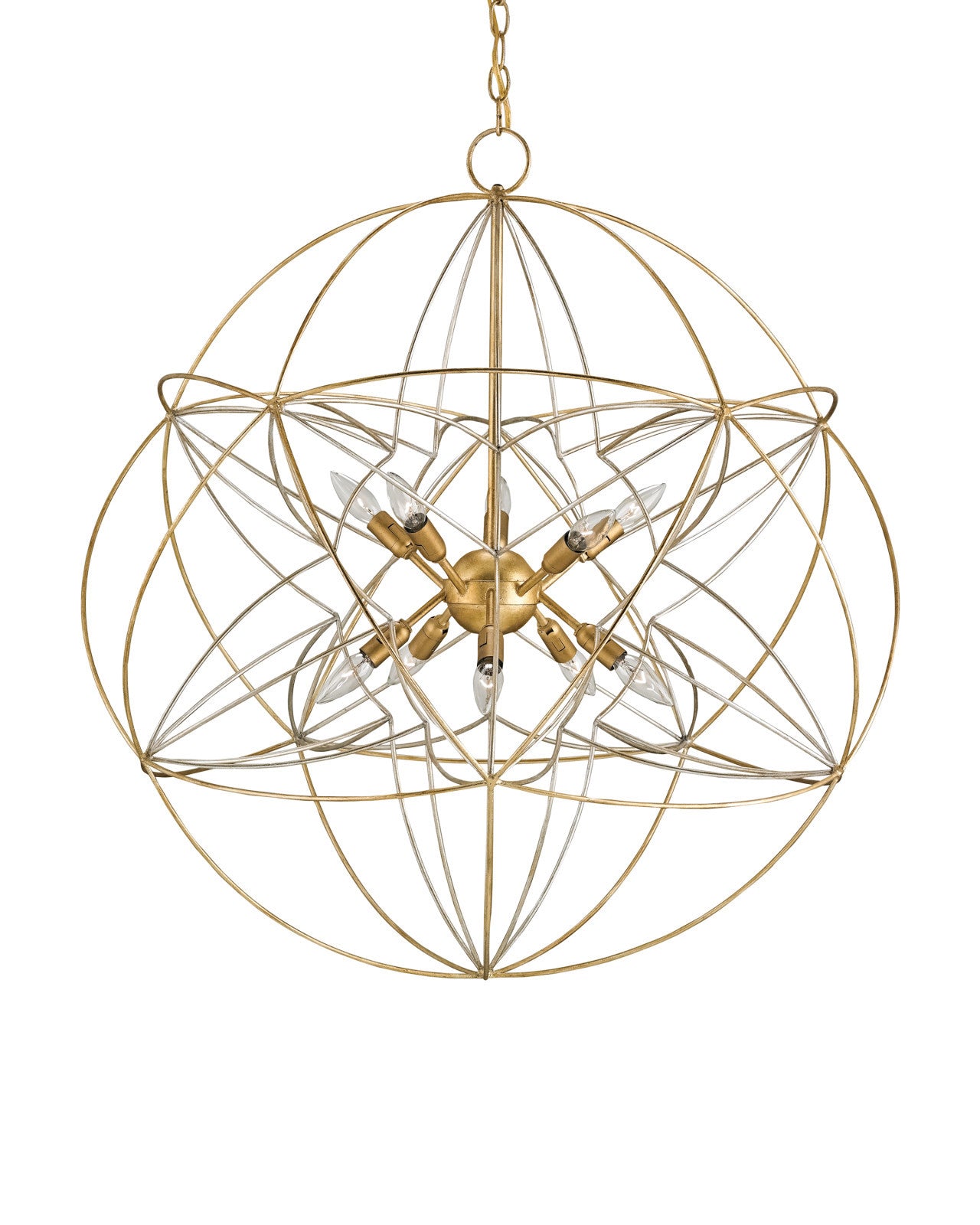 Zenda Gold Orb Chandelier by Currey & Co. *