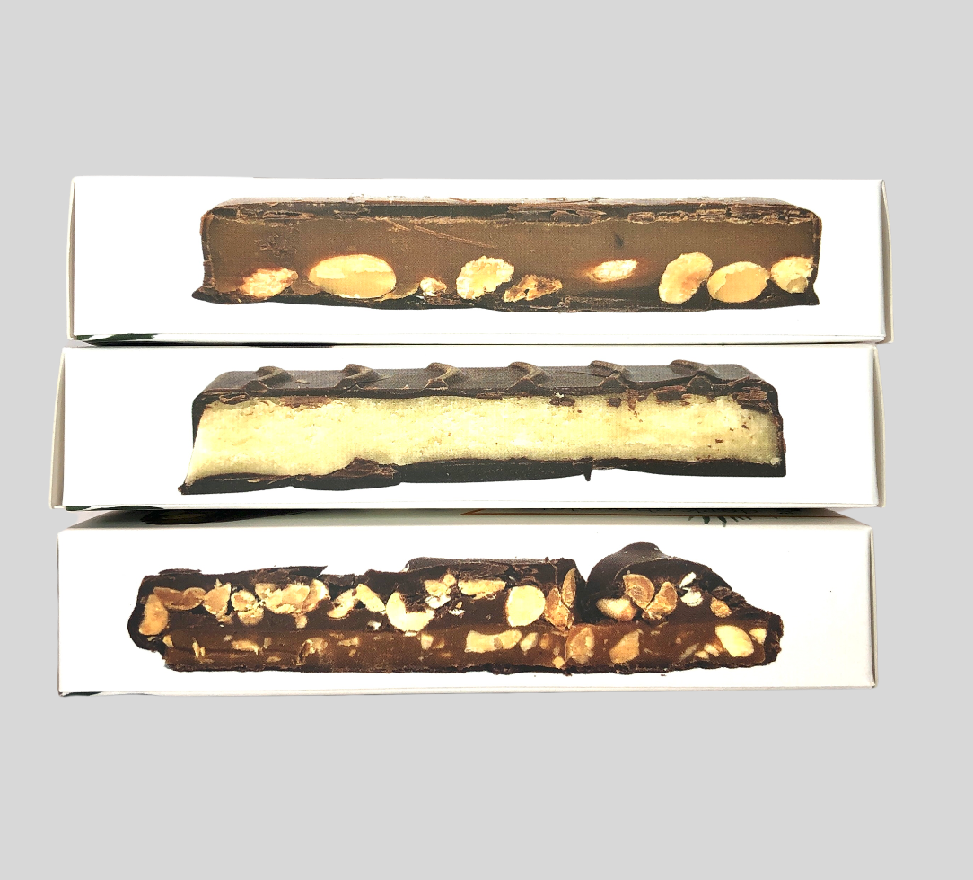 OMG Bar - Organic fair trade dark chocolate, caramel, almond