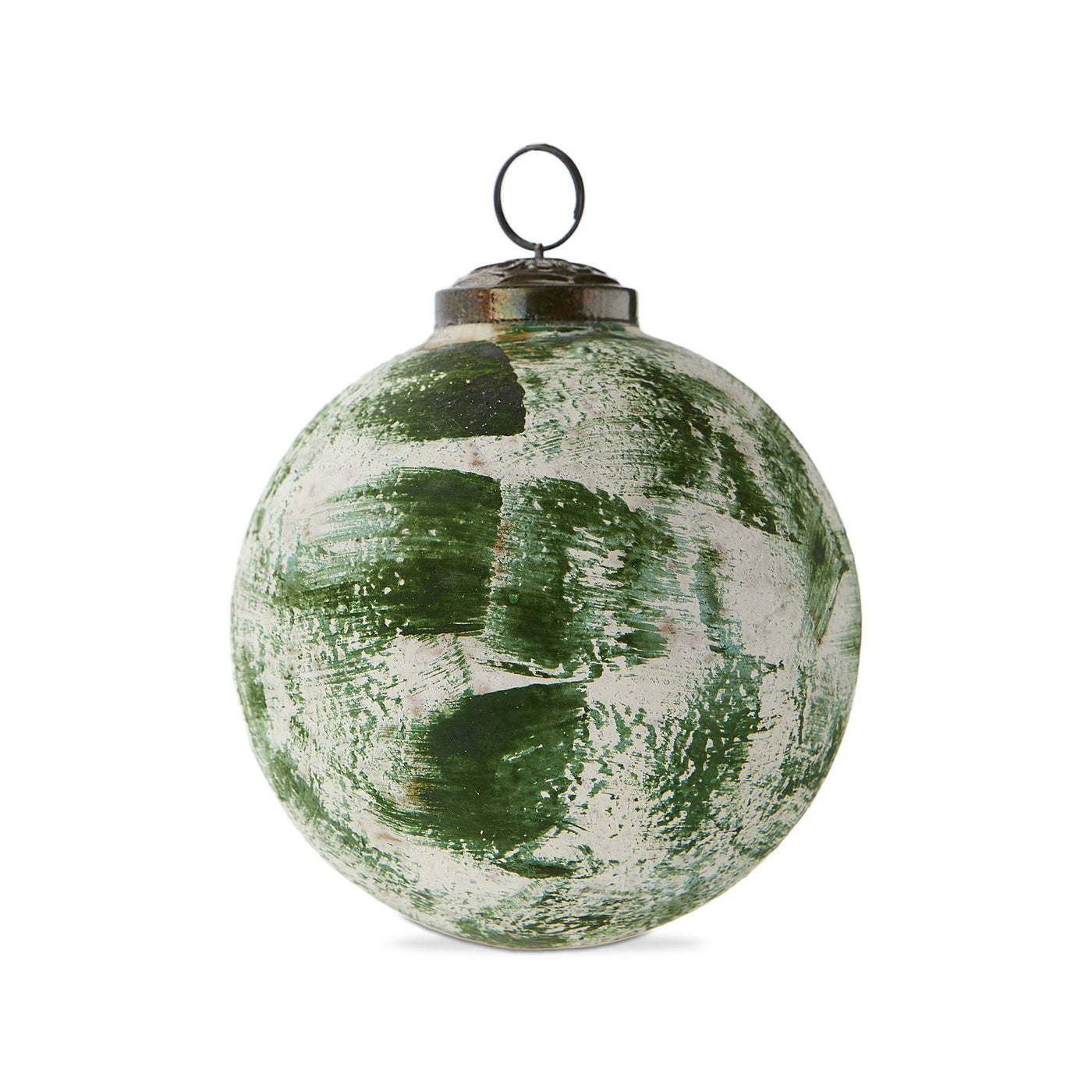 Brushstroke Christmas Ornament 4 In - Green