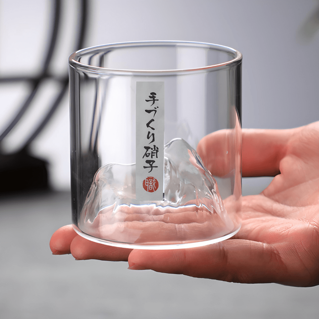 Mount Fuji Japanese Crystal Whisky Glass