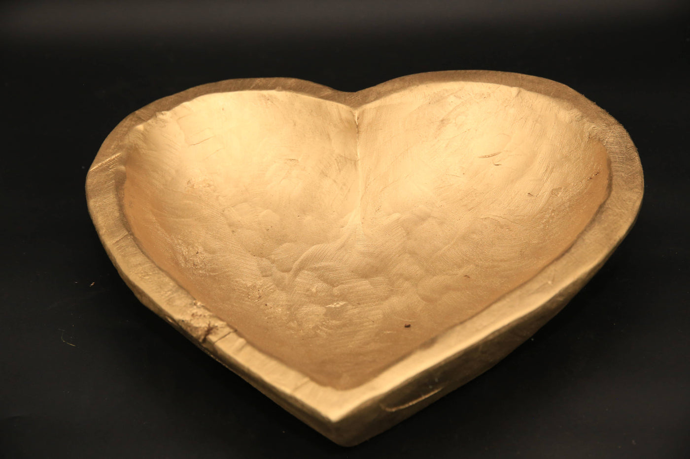 Large Wood Heart Bowl: Natural / 15x16x4