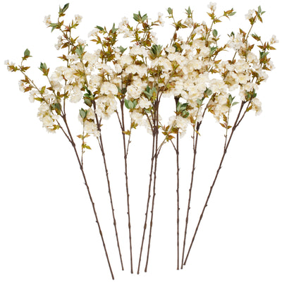 Traditional White Plastic Flower Stem