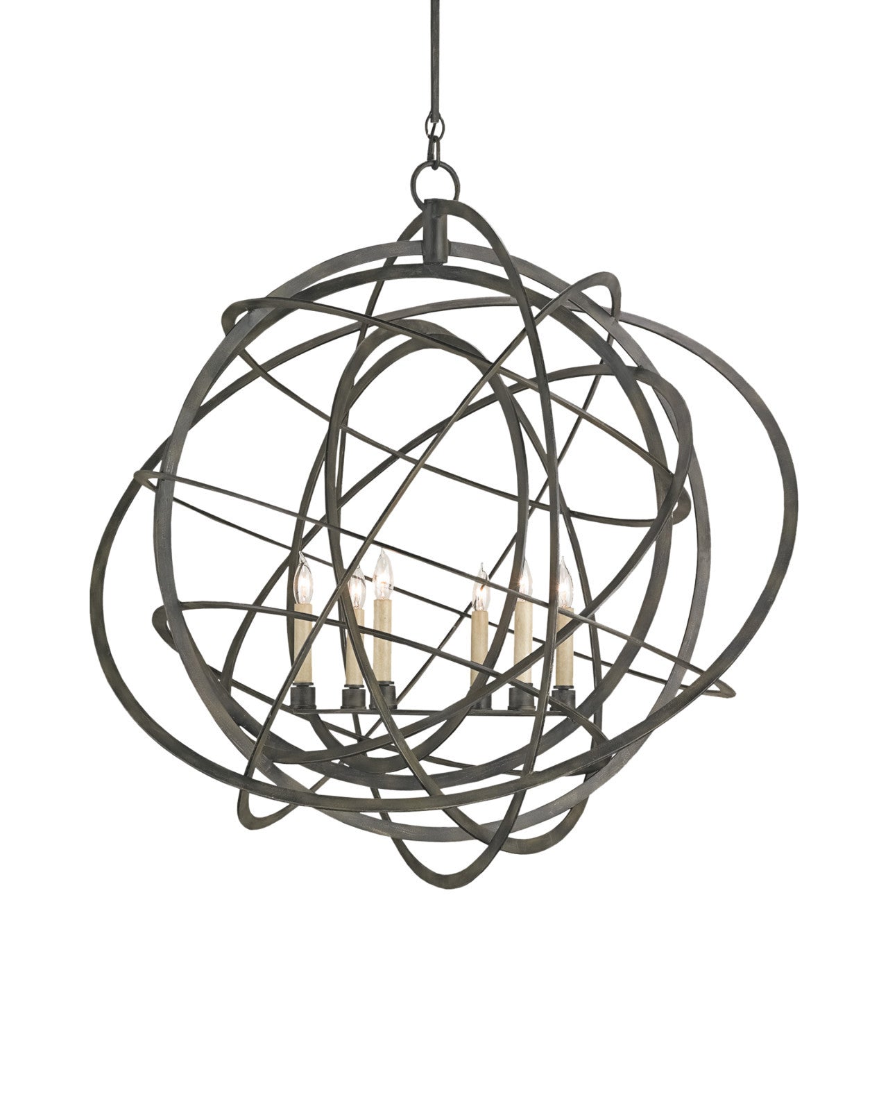 Genesis Black Orb Chandelier by Currey & Co. *