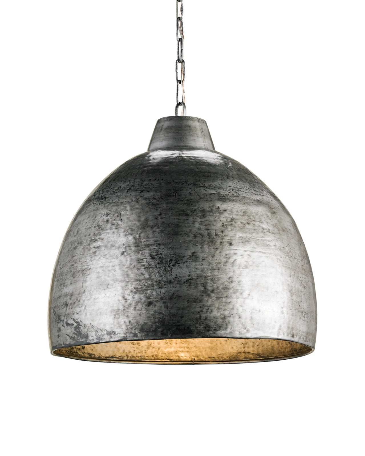 Earthshine Large Steel Pendant by Currey & Co.