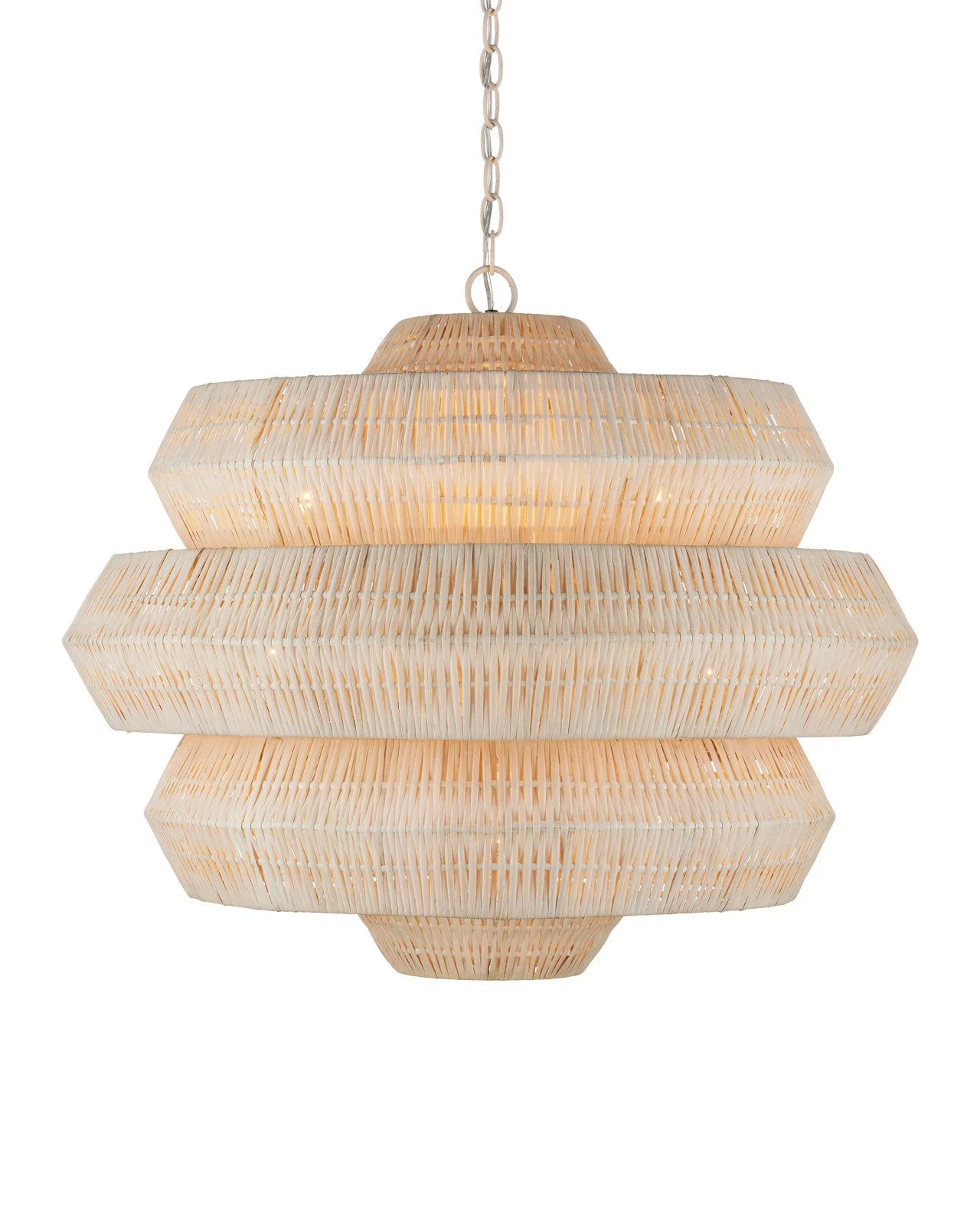 Antibes Medium White Chandelier by Currey & Co.
