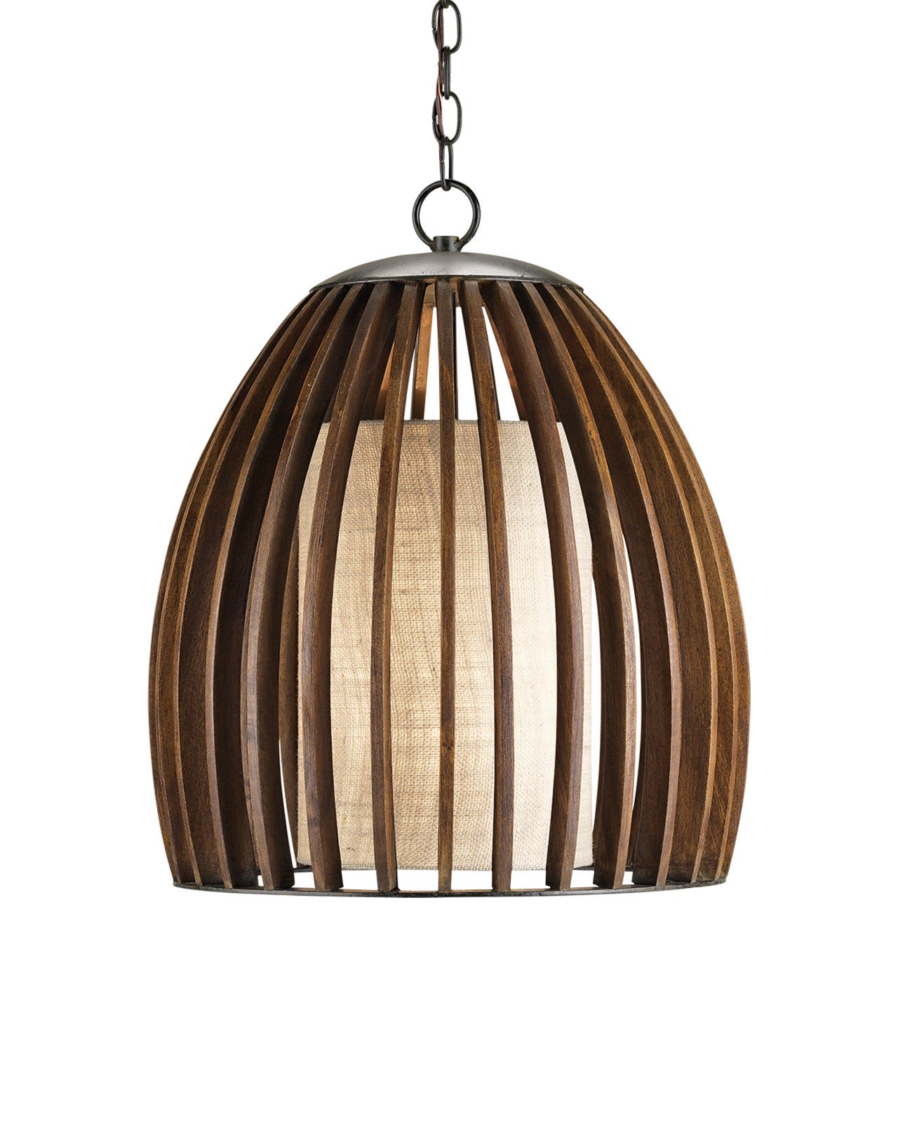 Carling Wood Pendant by Currey & Co.