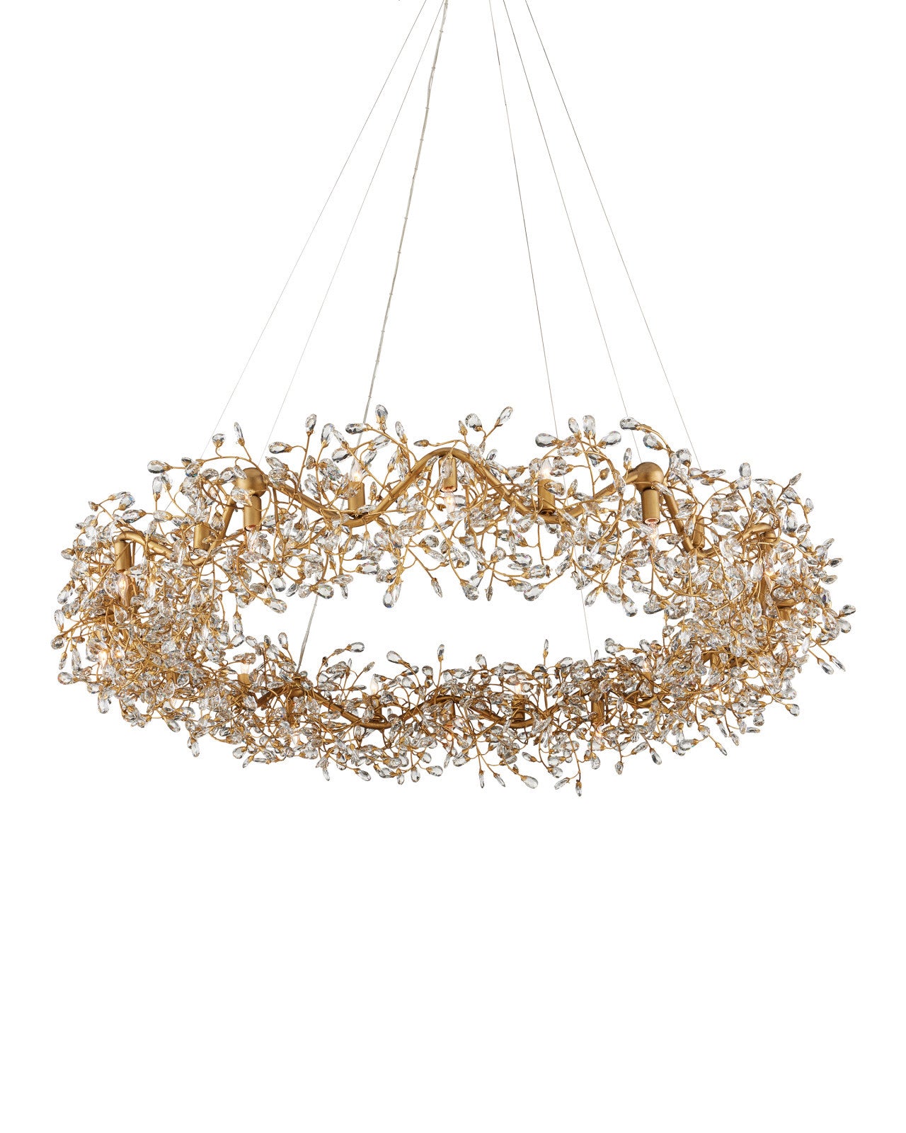 Crystal Bud Grande Ring Chandelier by Currey & Co. *